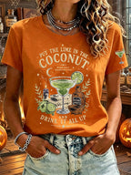 Women's Midnight Margaritas Print Casual T-shirt