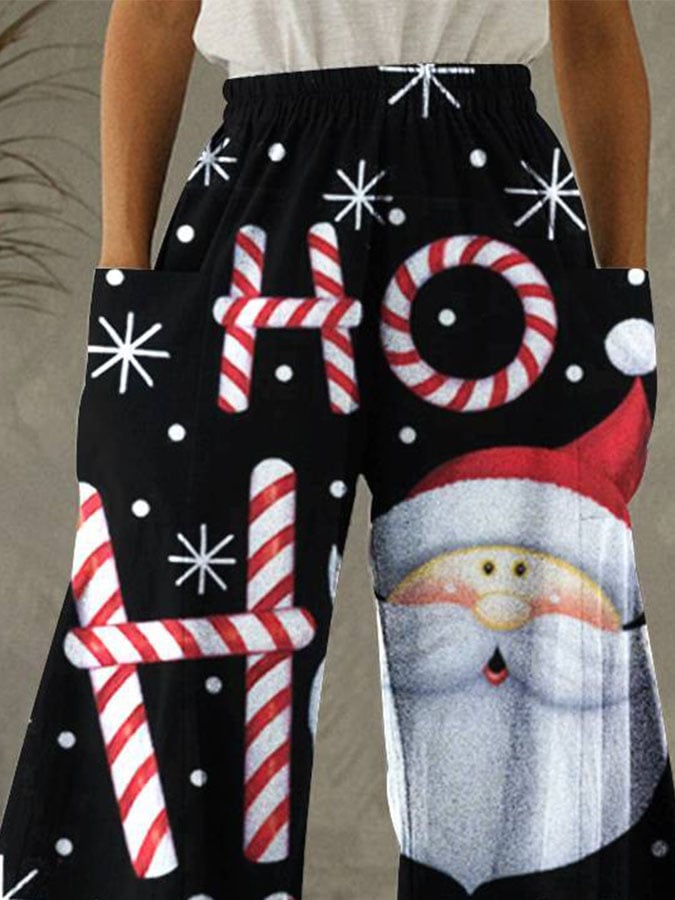 Snowflake Christmas Loose Pants