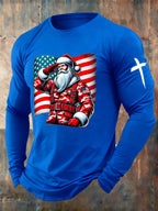 Men's Christmas Patriotic Veteran Gift Crew Neck Top