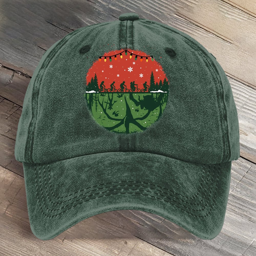 Stranger Upside Down Hawkins 80s Horror Art Printed Cap