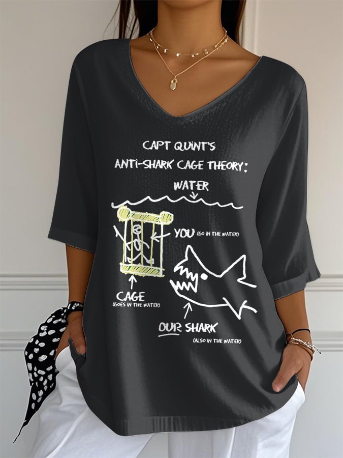 Women's Constellation Print Mid-Sleeve Casual T-Shirt