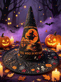 Unisex Halloween Casual Printed Witch Hat