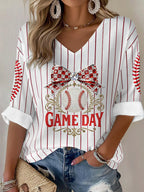 Women's Baseball  Print T-Shirt