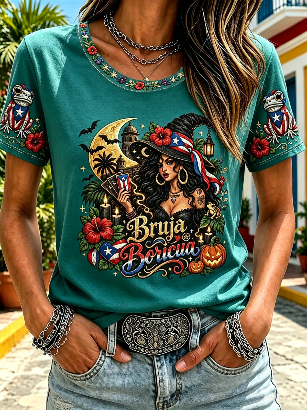 Women's Halloween in Puerto Rico Print T-Shirt