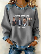 Retro James Print Sweatshirt