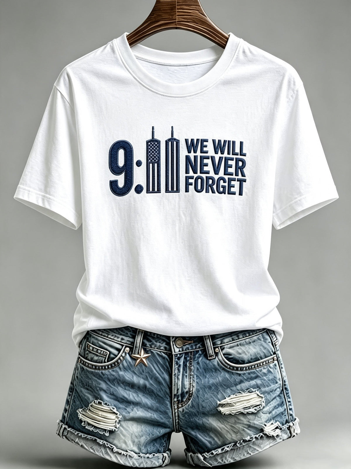 9.11 Never Forget Printed T-Shirts