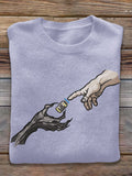 Halloween Witch Art Print Thin Sweater