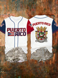 Women's Puerto Rico Baseball Printed Baseball Jersey