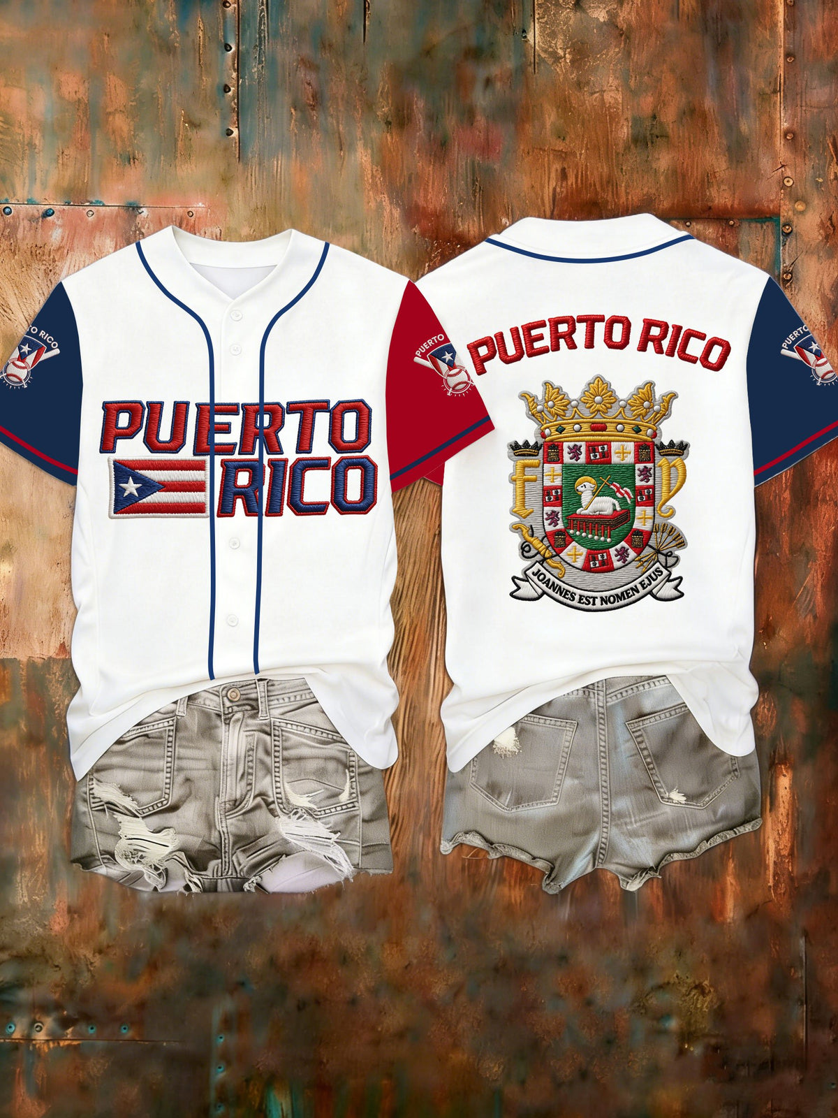 Women's Puerto Rico Baseball Printed Baseball Jersey