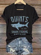Women's Amity Island 1975 Printed Short-Sleeved T-Shirt