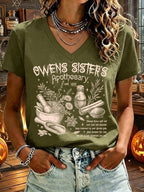 Women's Owens Sisters Apothecary Witch Print T-shirt