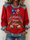 Women's Puerto Rico Christmas Print Top
