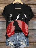 Women's Musical Print Short-sleeved T-shirt