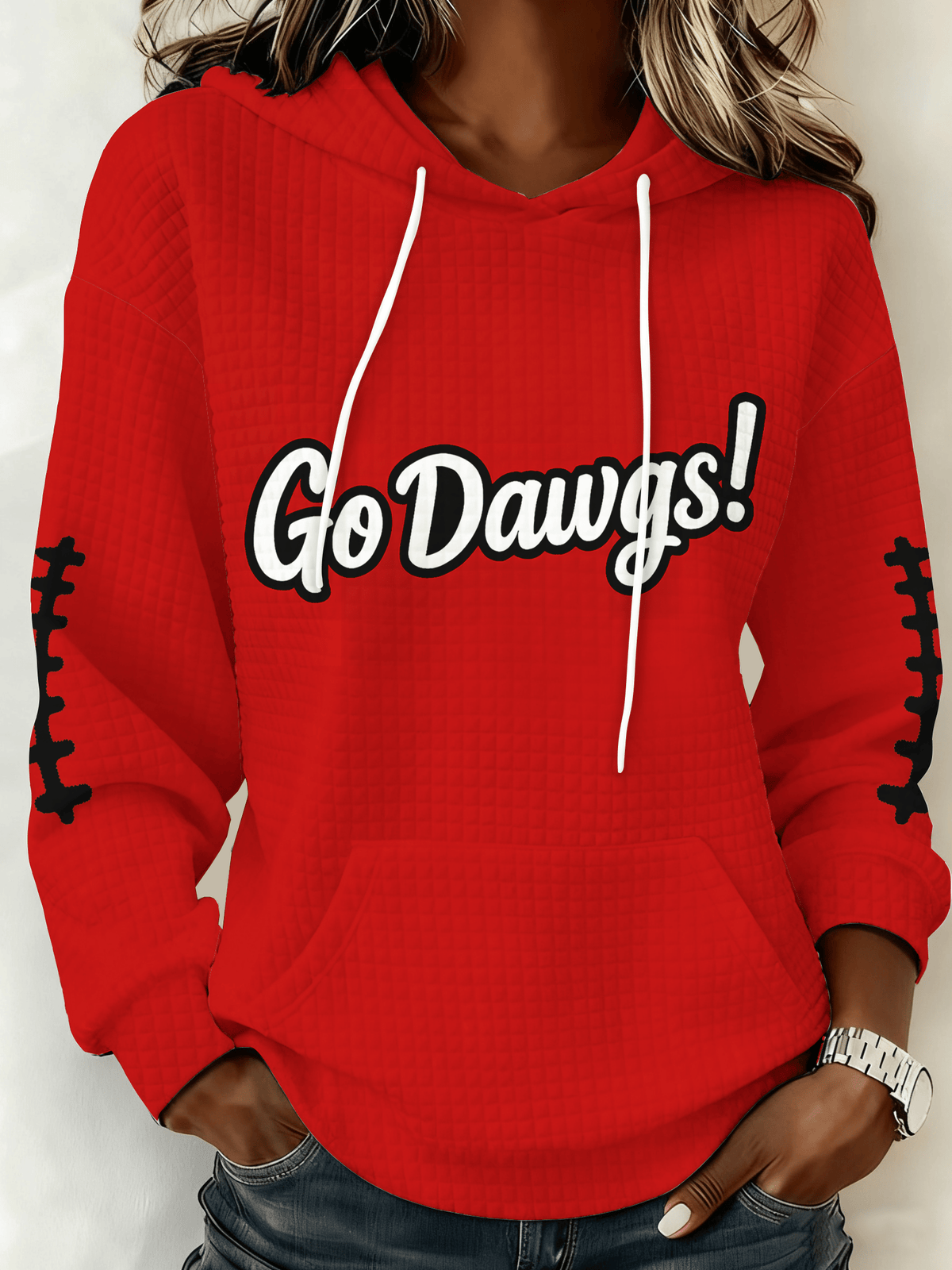 Bulldogs Football Printed Hooded Sweatshirt