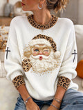 Women's Christmas Print Casual Knit Top
