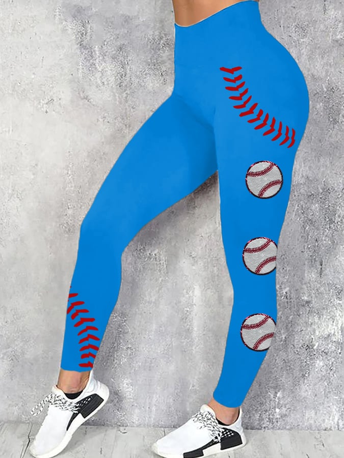 Women's Baseball Game Day Print Leggings