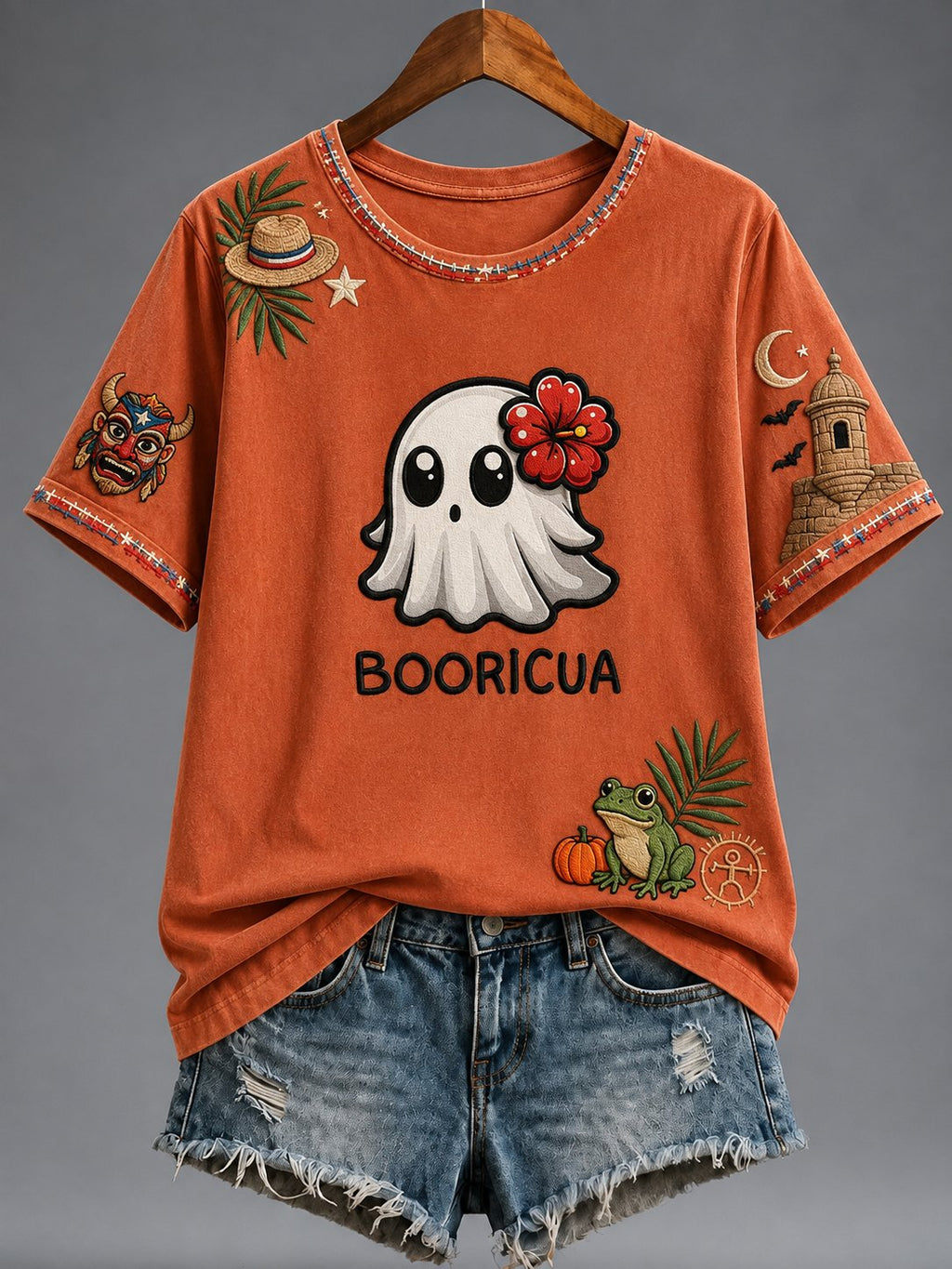 Women's Puerto Rico Halloween Graphic T-shirt