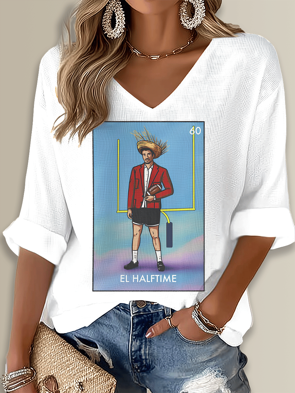 Puerto Rico Singer Benito Bowl Printed Long Sleeve Top