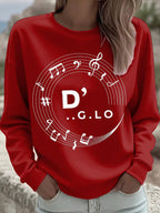 Women's Music Lover Print Sweatshirt
