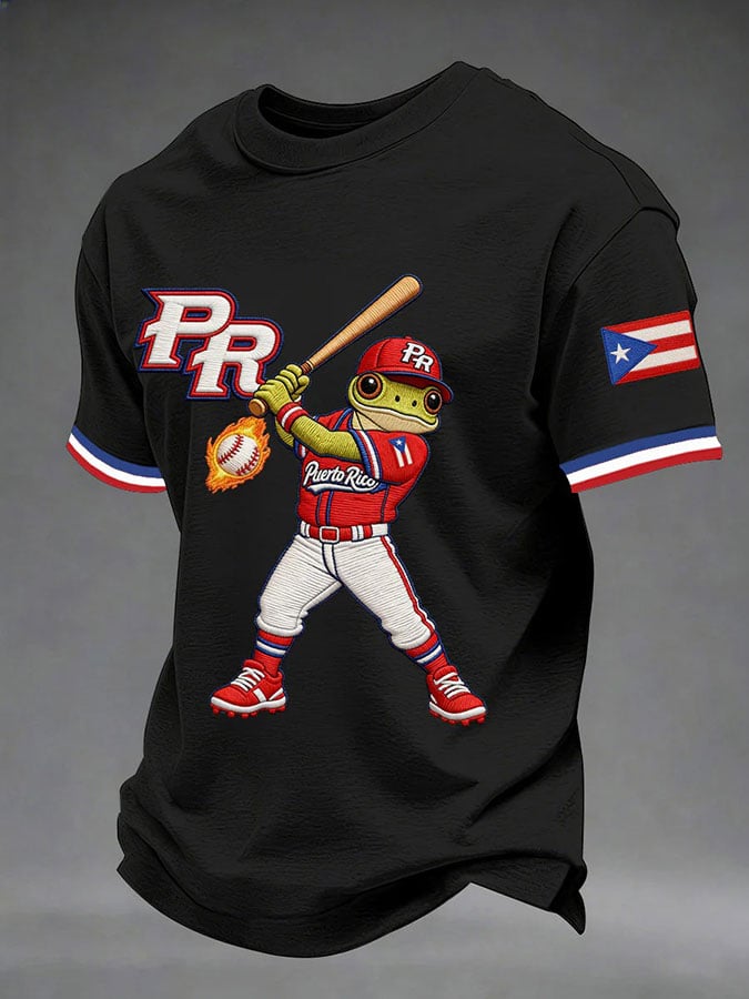 Men's Baseball Print T-Shirt