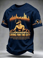 Men's Singer Print Casual T-Shirt