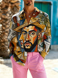 Men's Illustration Art Print Short-Sleeve Shirt