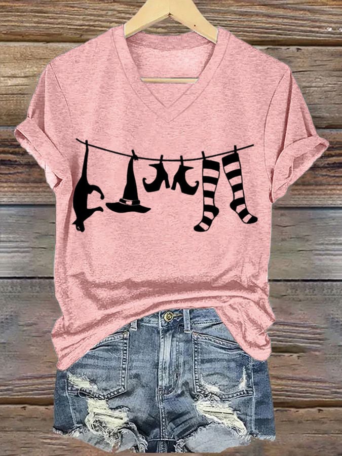 Women's Halloween Printed Casual T-Shirts