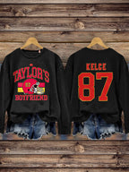 Women's Love Story V-neck Print Sweatshirt