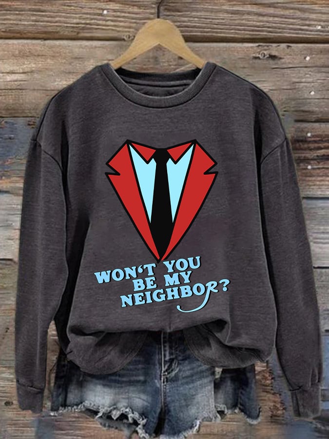 Retro Won’t You Be My Neighbor? Print Sweatshirt