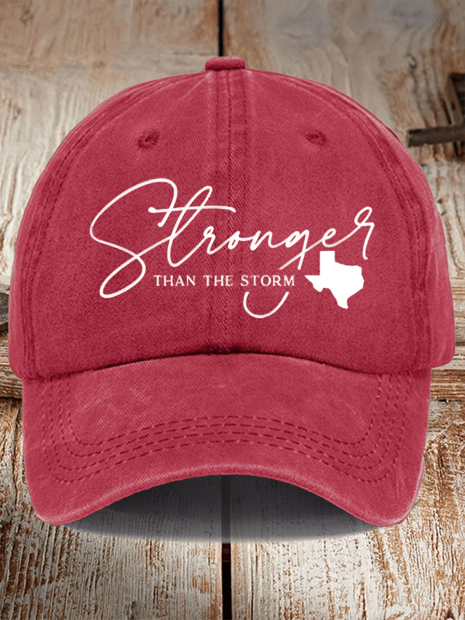 Texas Stronger Than The Storm Printed Hat