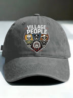 Retro Village Print Baseball Cap