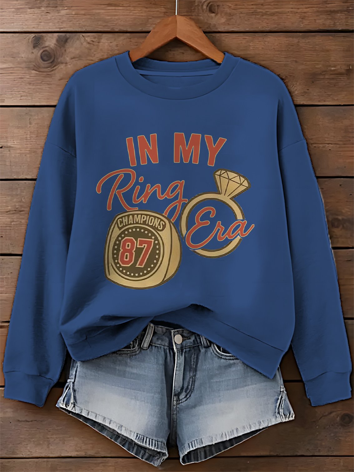 Women's In My Ring Era Print Round Neck Sweatshirt