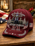 Unisex We Will Never Forget 9 11 Print Baseball Cap