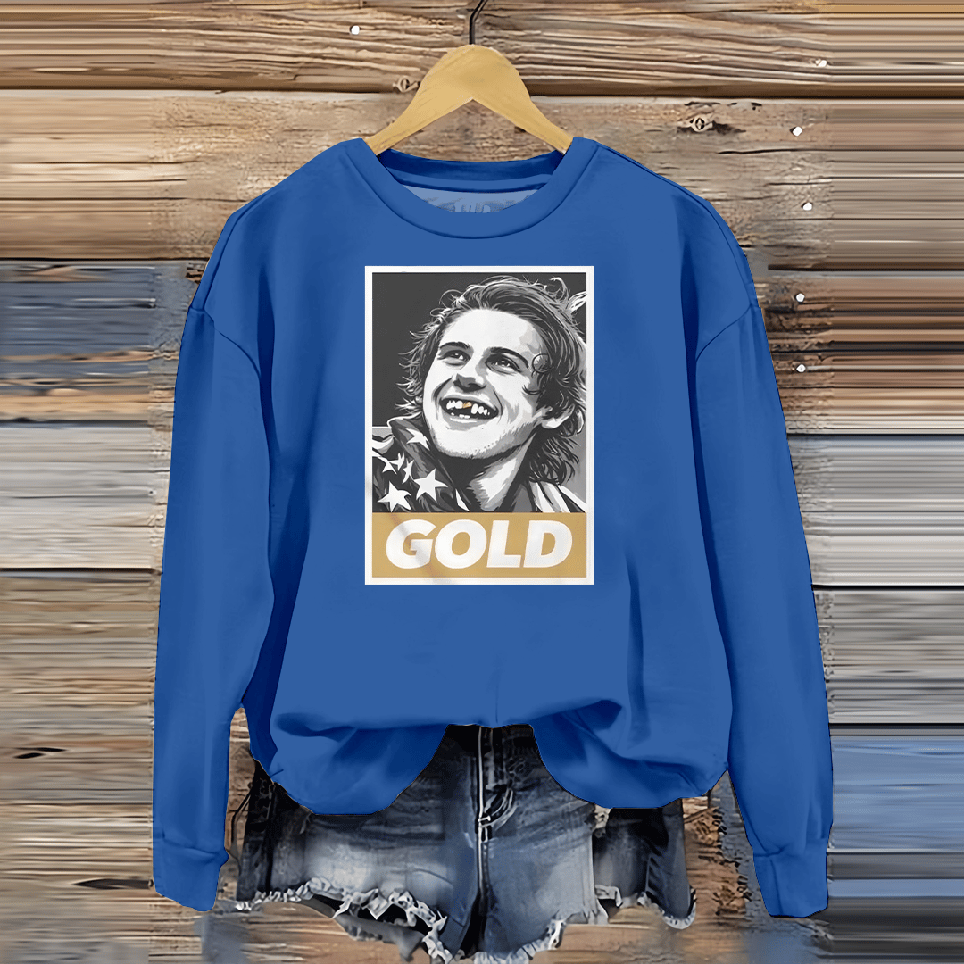Women's Printed Crew Neck Sweatshirt