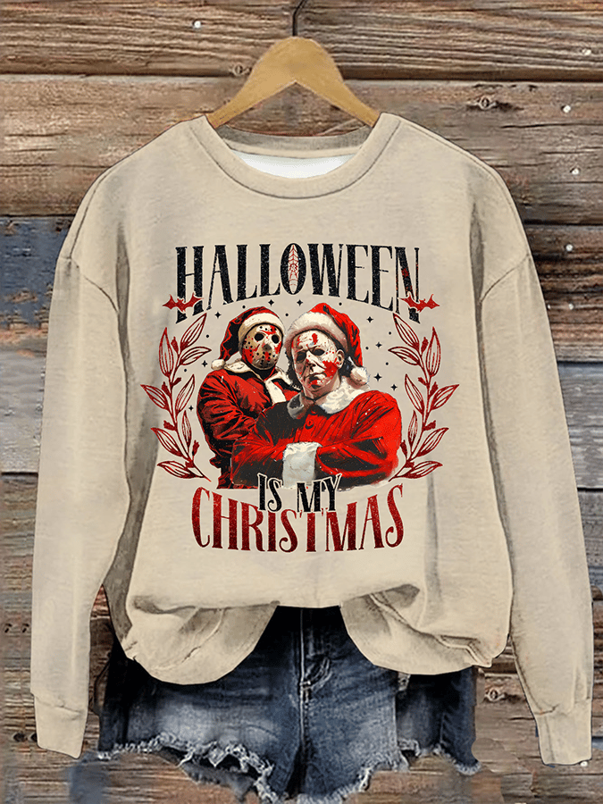 Women's Halloween Is My Christmas Printed Casual Sweatshirt