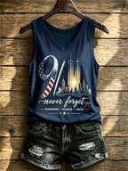 Women's Never Forget September 11 Print Vest