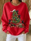 Women's Christmas Print Sweatshirt