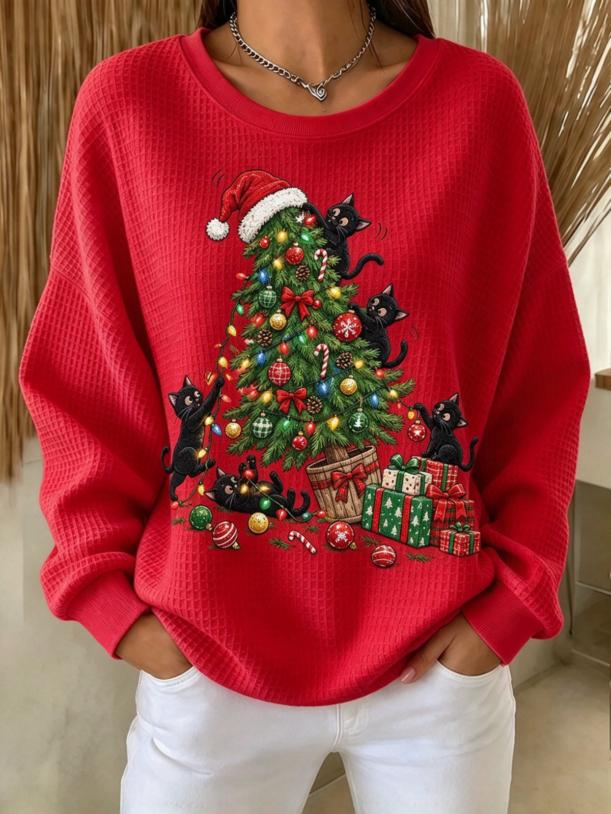 Women's Christmas Print Sweatshirt
