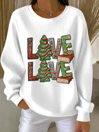 Women's Christmas Tree Print Sweatshirt