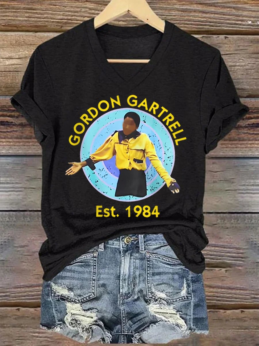 Women's Retro 80s Show Gordon Gartrell Est.1984, R.I.P Malcolm-Jamal Warner Memorial Print T-Shirt