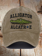 Alligator Alcatraz Funny Florida Everglades Dark Humor  Pride Baseball Cap