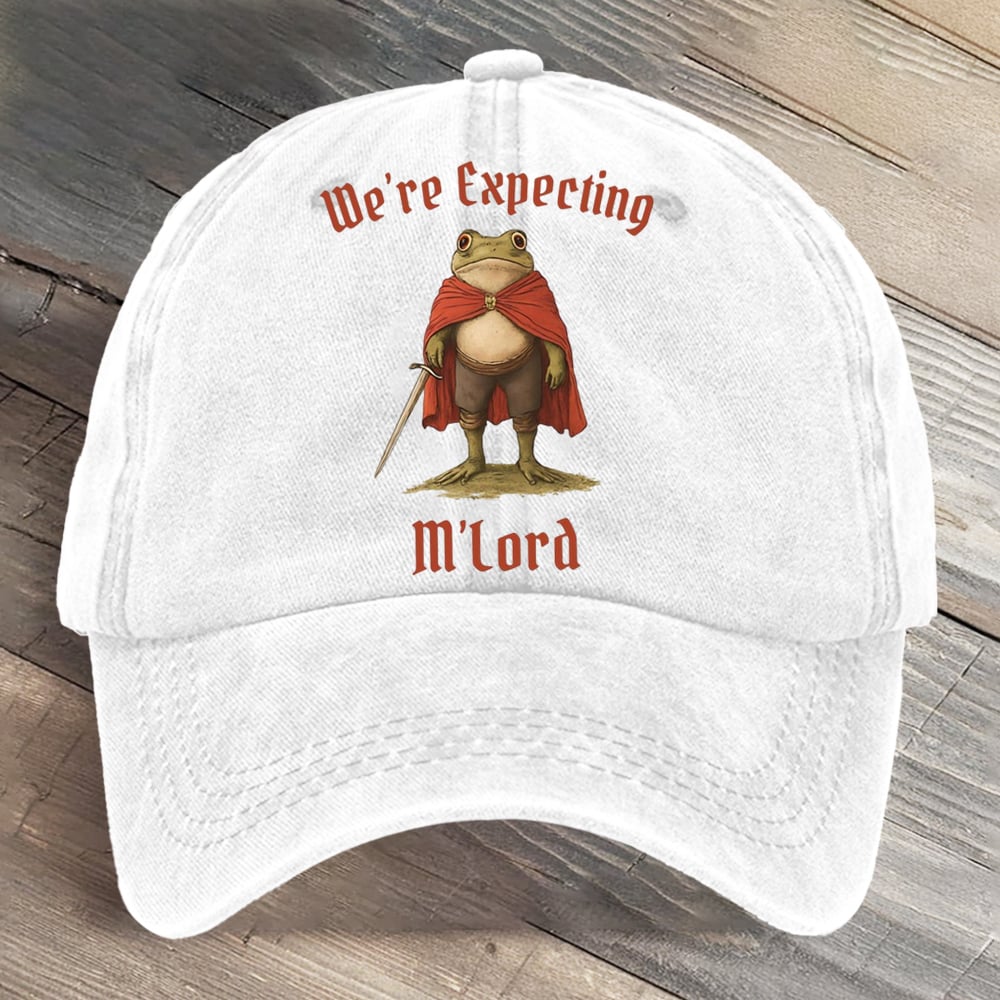 Frog Mom Dad Pregnancy Funny Couple Art Printed Cap