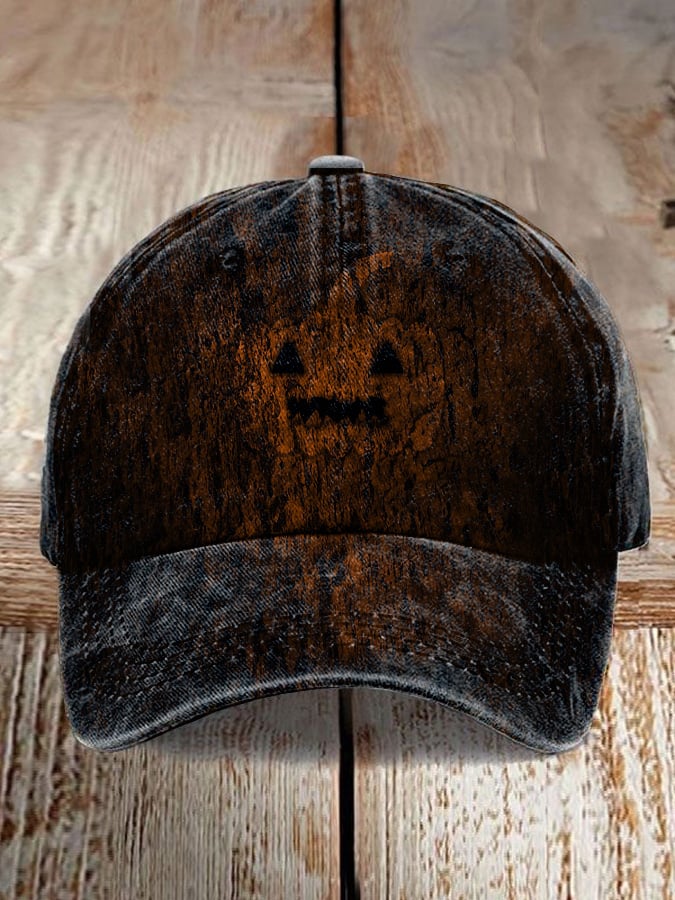 Women's Casual Autumn Pumpkin Print Baseball Cap