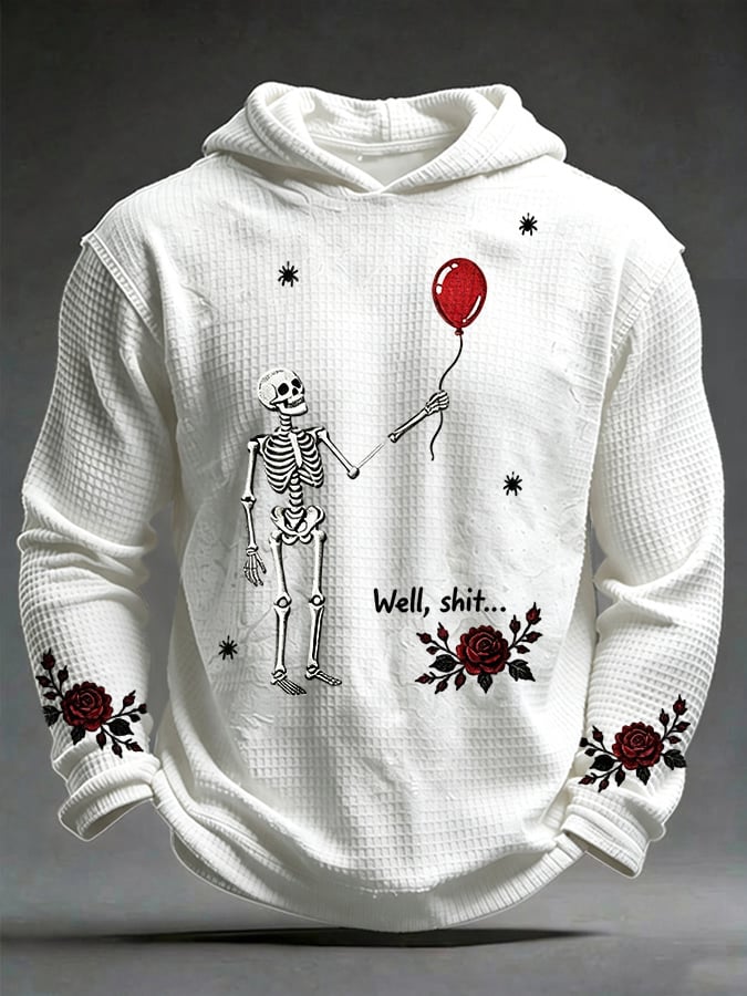 Men's Retro Halloween Well, shit... Printing Hoodie
