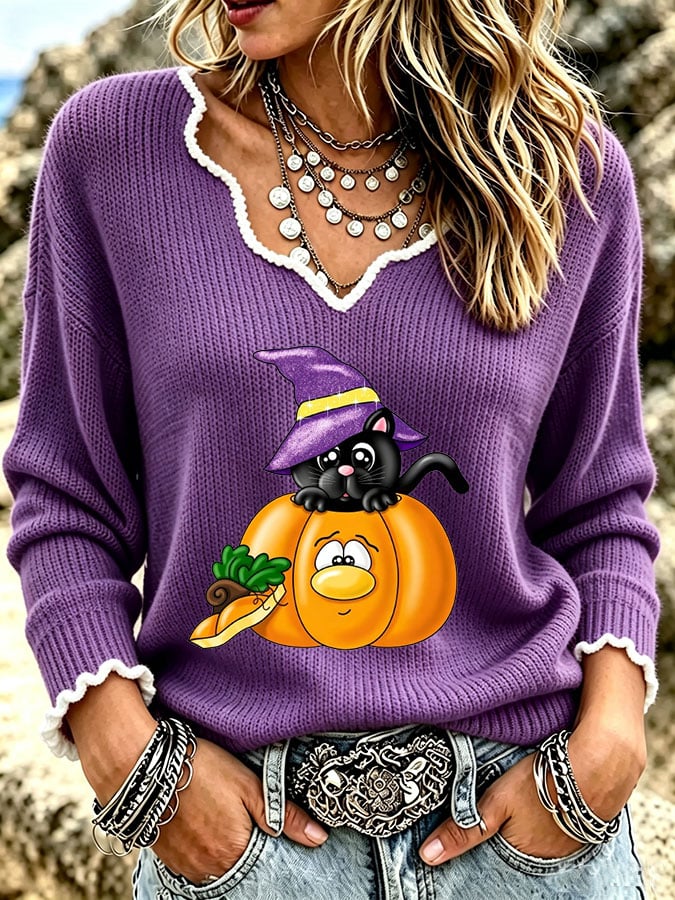 Women's Casual Retro Collar Frayed Edge Top