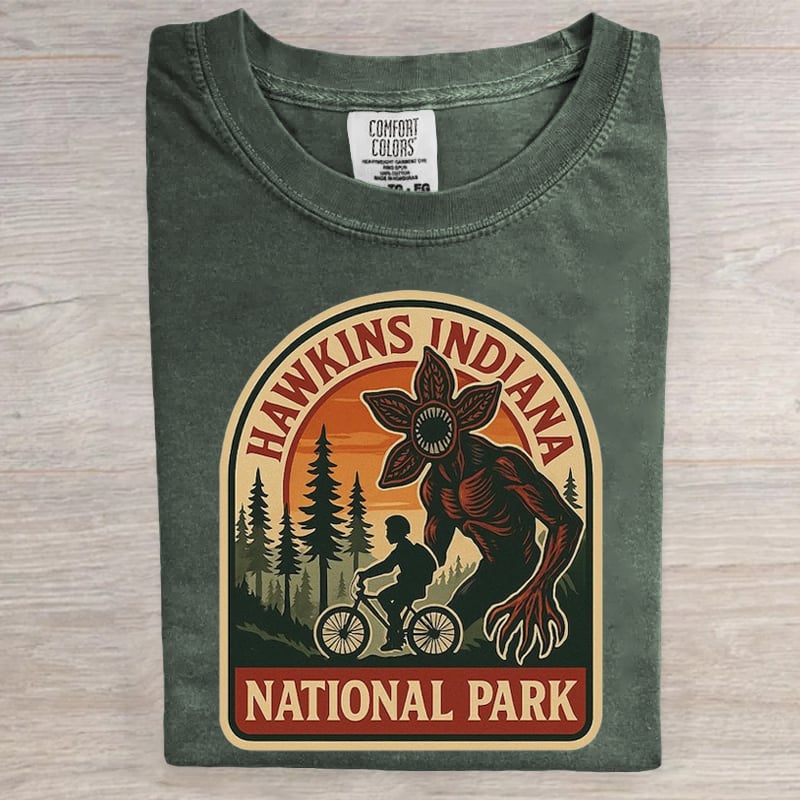 Hawkins Indiana National Park Upside Down Art Print T-Shirt