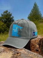Retro Save The Boundary Waters Mn State Print Baseball Cap
