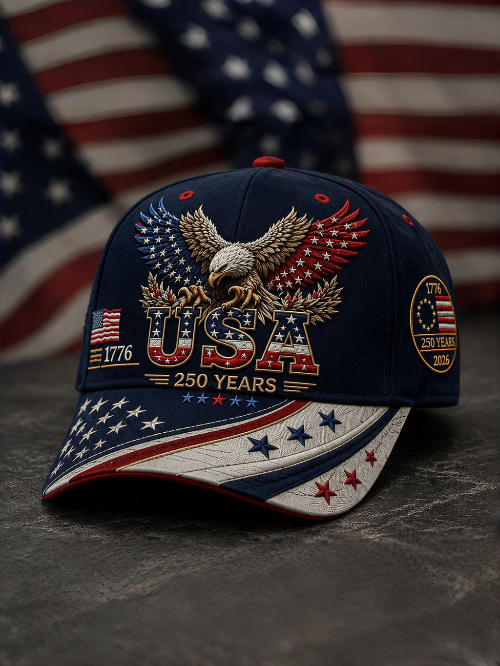 USA 250th Anniversary Printed Hat