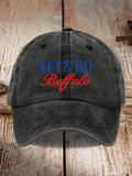 Football-patterned baseball cap