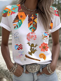 Puerto Rico Colorful Casual Women's V-Neck Print T-Shirt